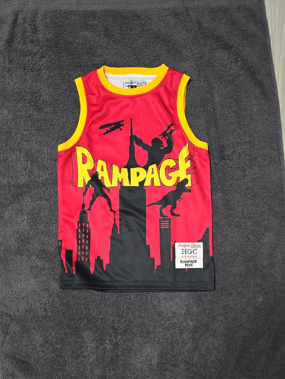 Rampage Graphic Red & Yellow Kids Jersey